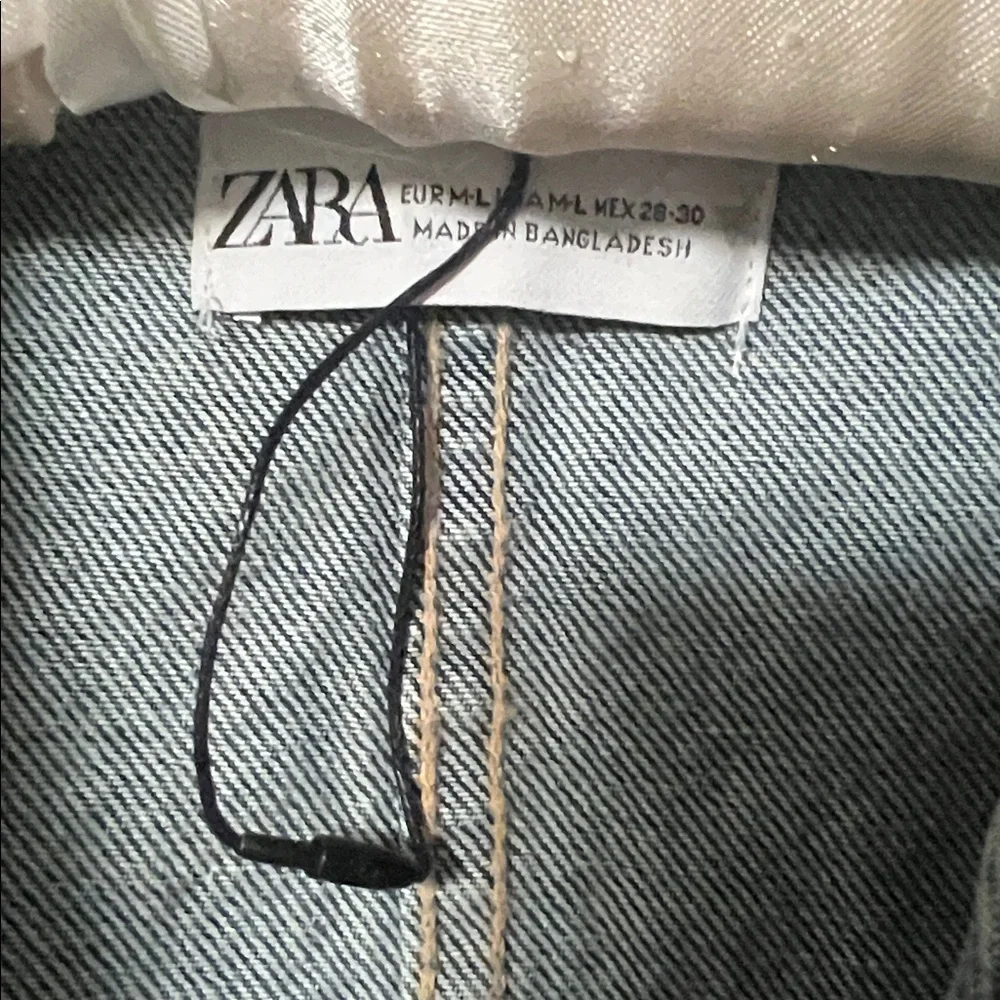 Zara Blue Denim Jacket - Picture 3 of 12